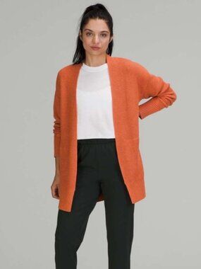 Lululemon Cashlu Sweater Wrap Cardigan Heathered Pink Savannah - XS/S